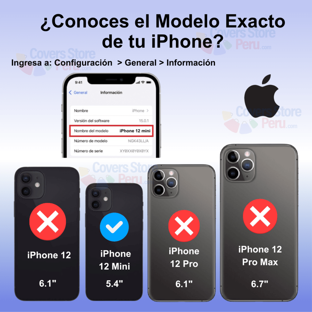 Funda para iPhone 12 Mini TPU 100% Transparente Antishock