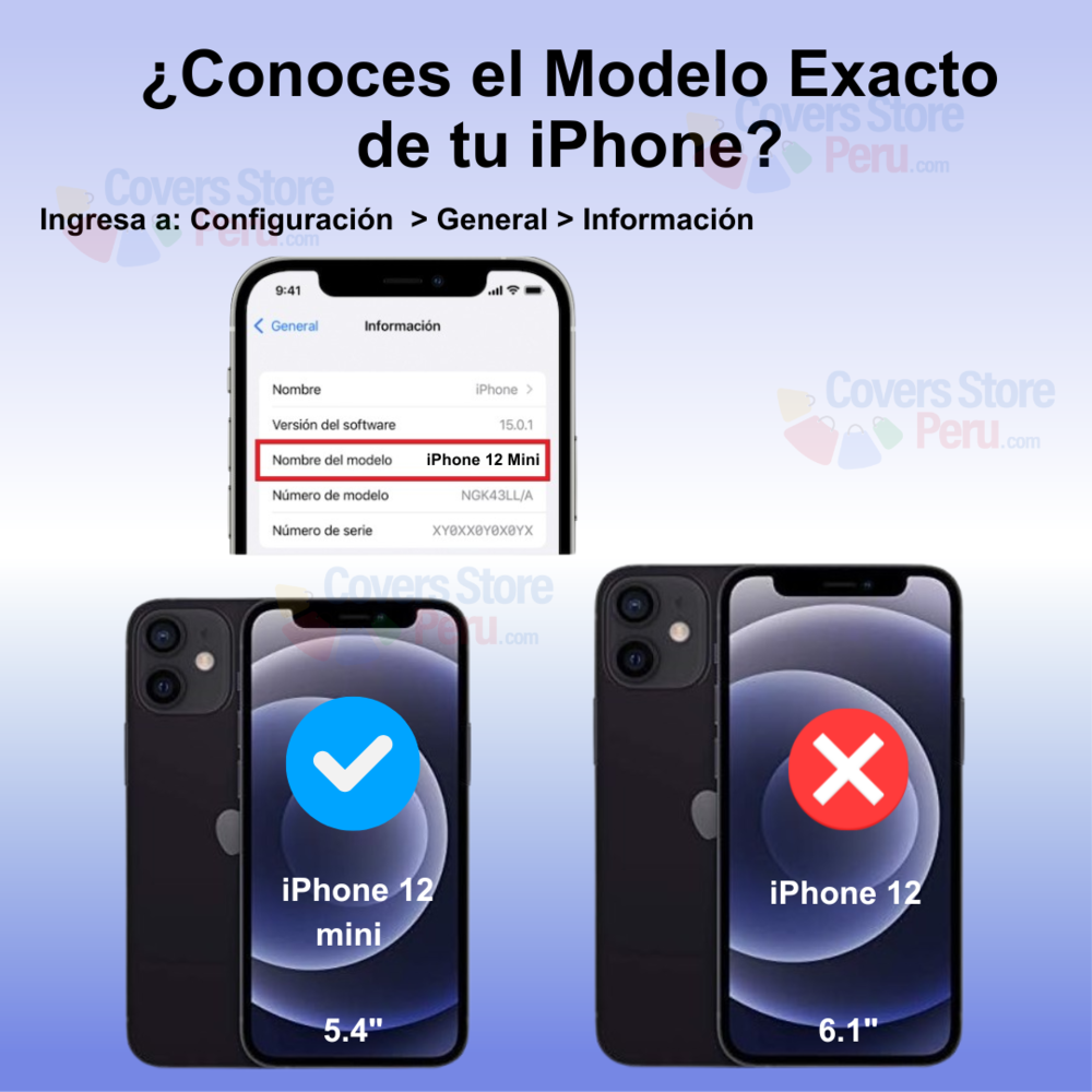 Mica - iPhone 12 Mini Antiespía Black Edition 20K Antishock