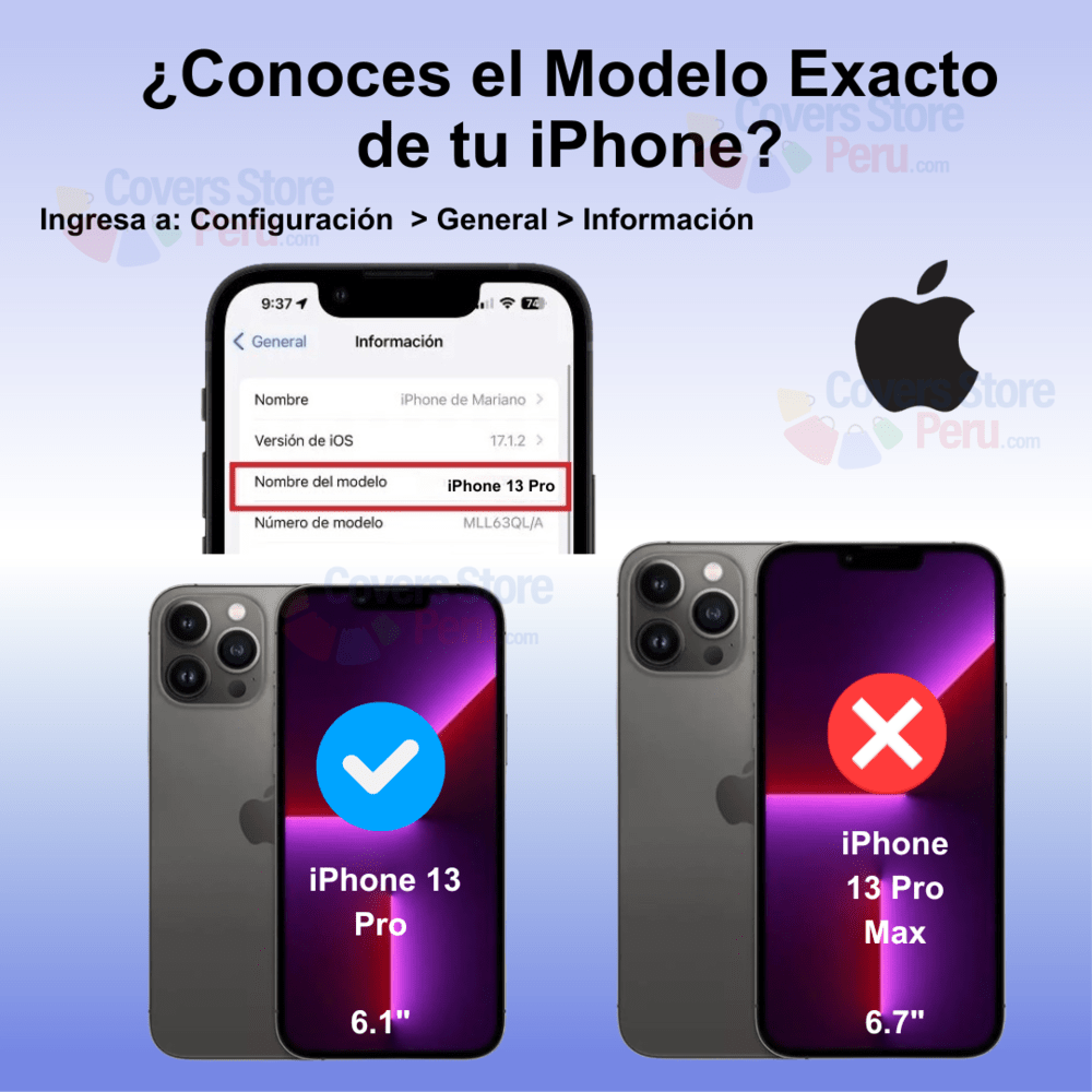Mica - iPhone 13 Pro Antiespía Black Edition 20K Antishock