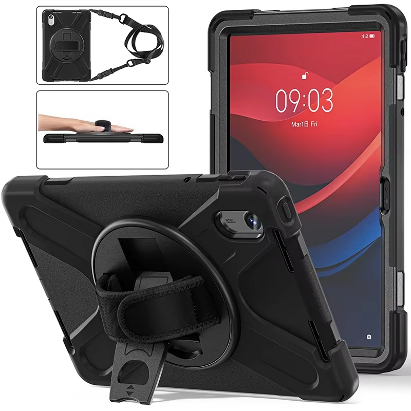 Funda para Lenovo Idea Tab 11" Ergo Guard Pro 360° + Correa - Negro