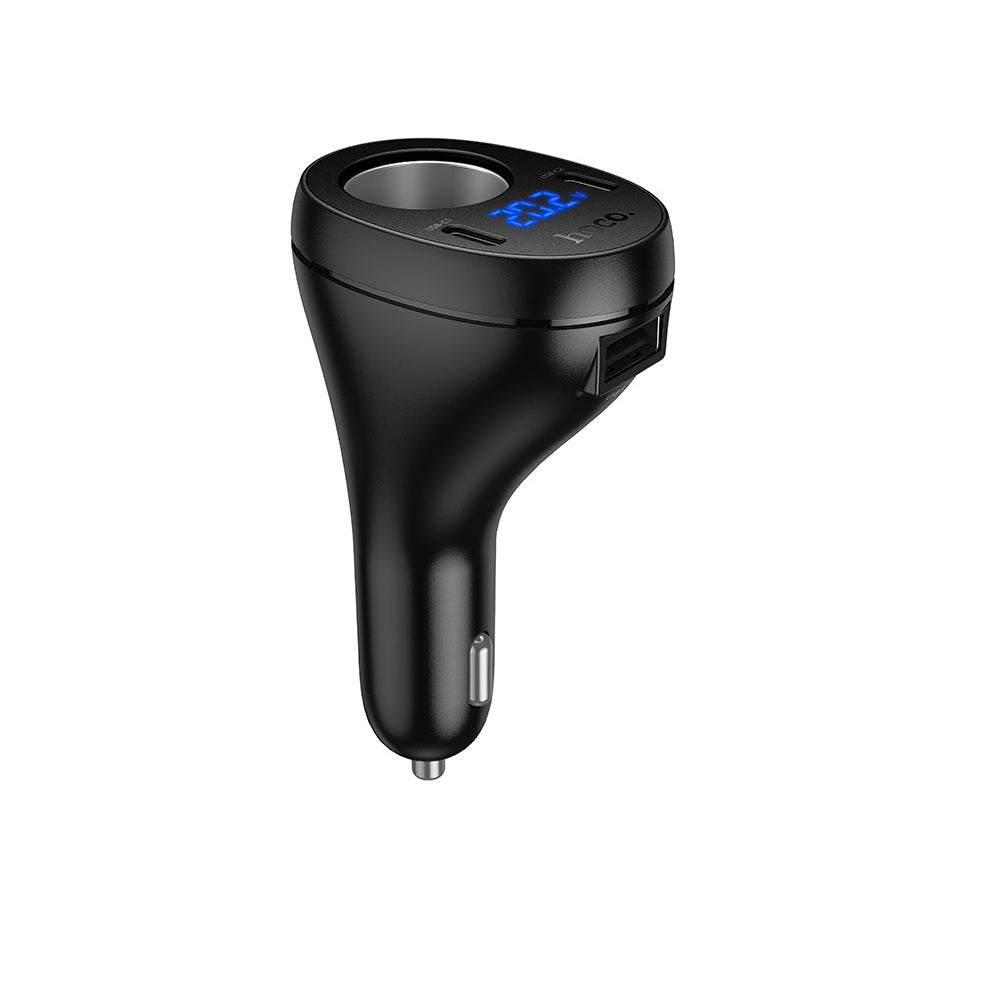 Cargador para auto Hoco Z61 Tres Puertos USB C Negro