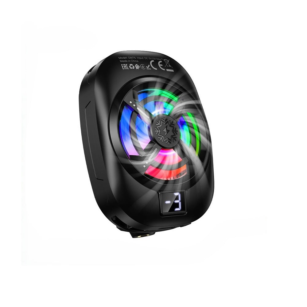 Ventilador Gamer Disipador Calor LED y RGB Hoco GM76 Negro