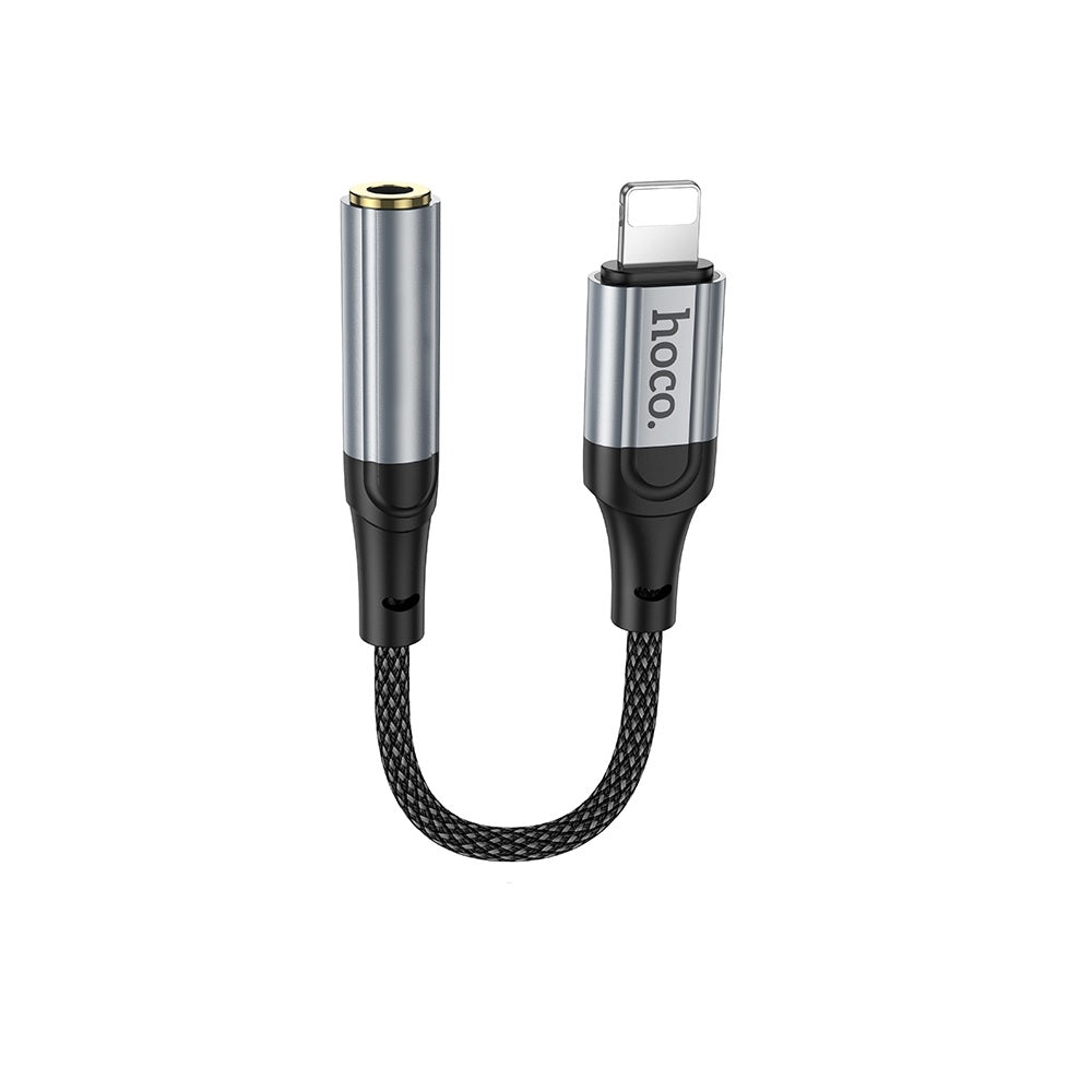 Adaptador Audio Digital Hoco LS36A iP a Jack 3.5mm DAC Gris