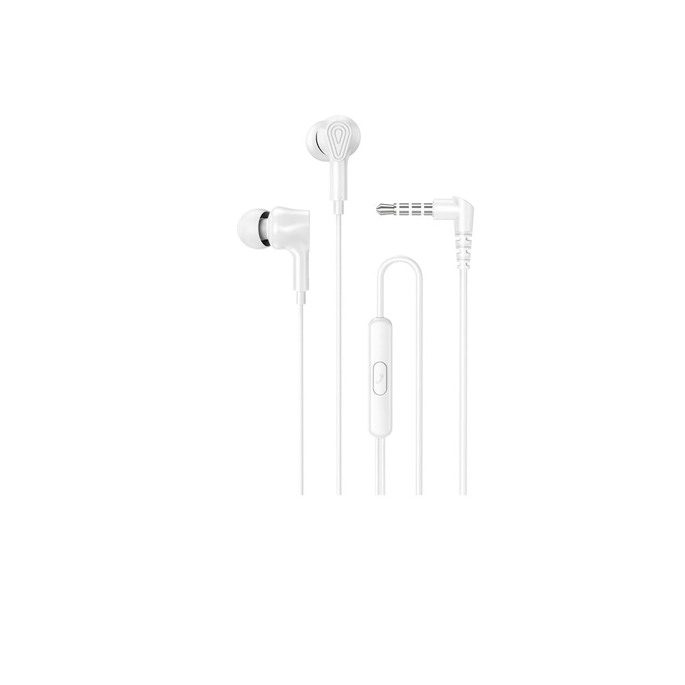 Audífono con Micrófono Hoco M102 Alámbrico Jack 3.5mm Blanco
