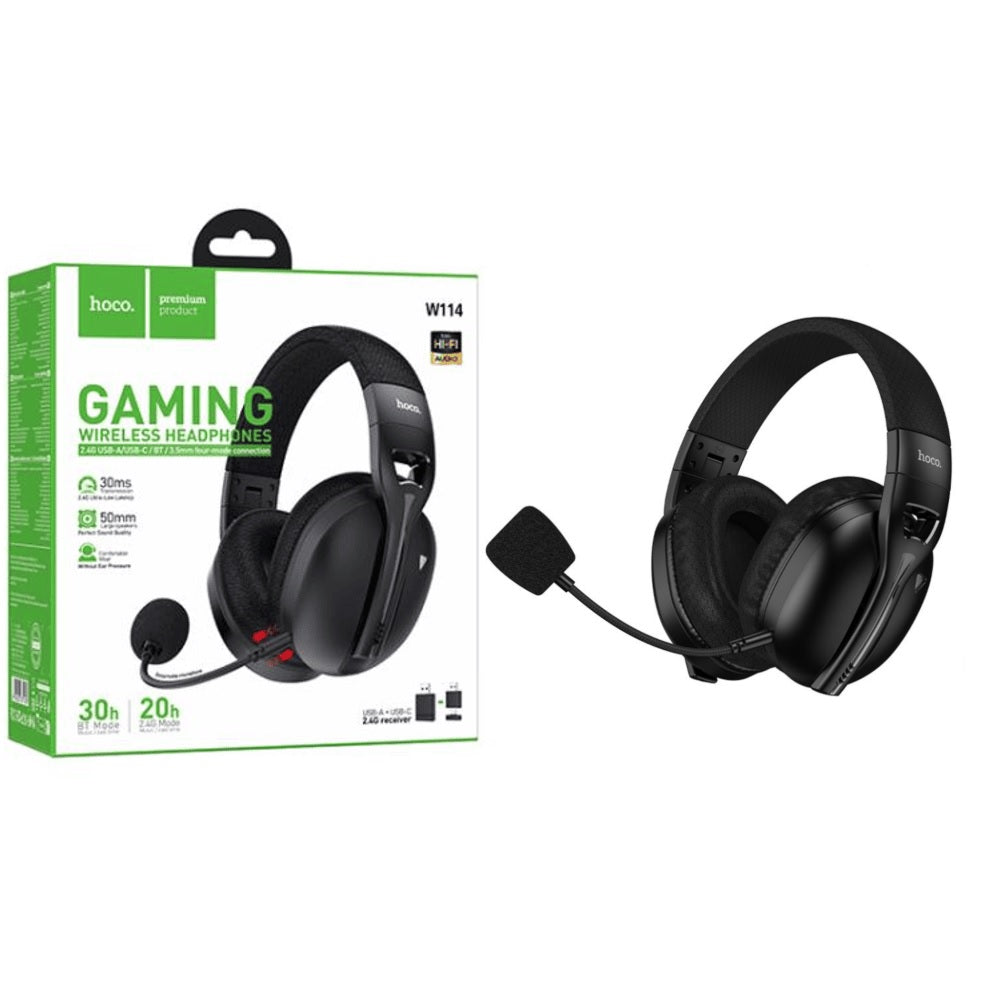 Audifonos Gamer Inalambricos Bluetooth RGB Hoco W114
