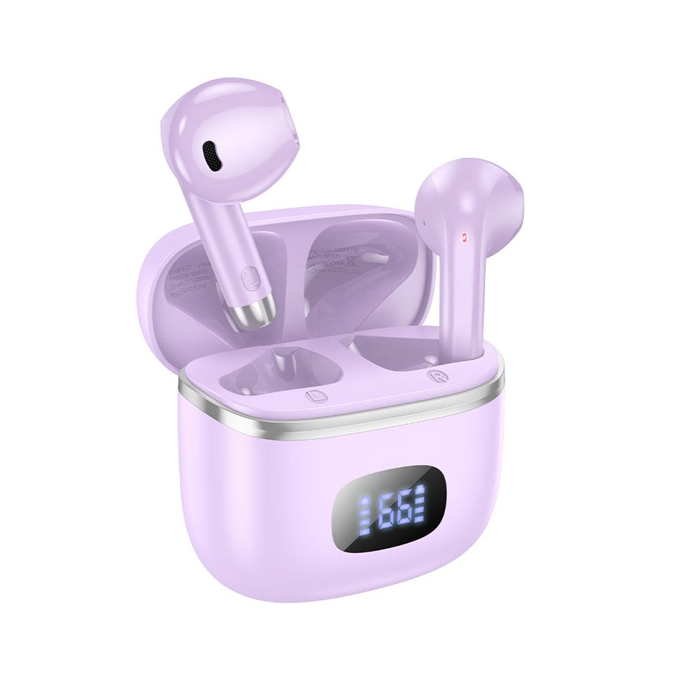 Audifonos Bluetooth Hoco EQ1 TWS Estuche Purpura