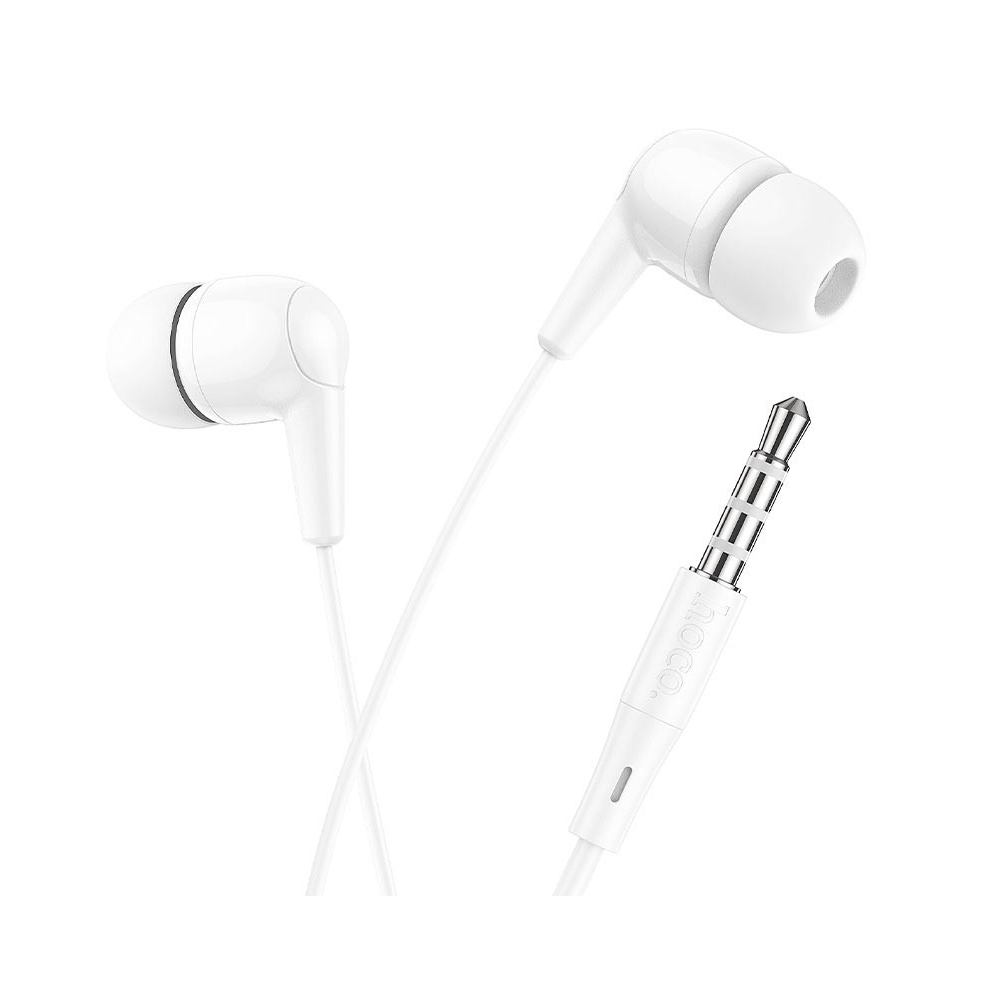 Audífono con Micrófono Hoco M97 Alámbrico Jack 3.5mm Blanco