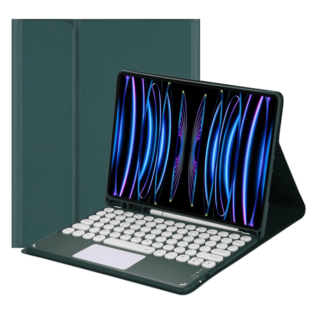 Funda con Teclado Touch para Samsung Tab A9 Plus Verde