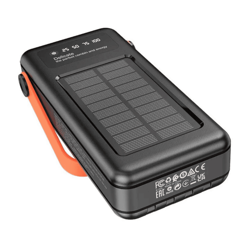 Power Bank 30000mAh Hoco DB33 Plus Solar 22.5W Negro