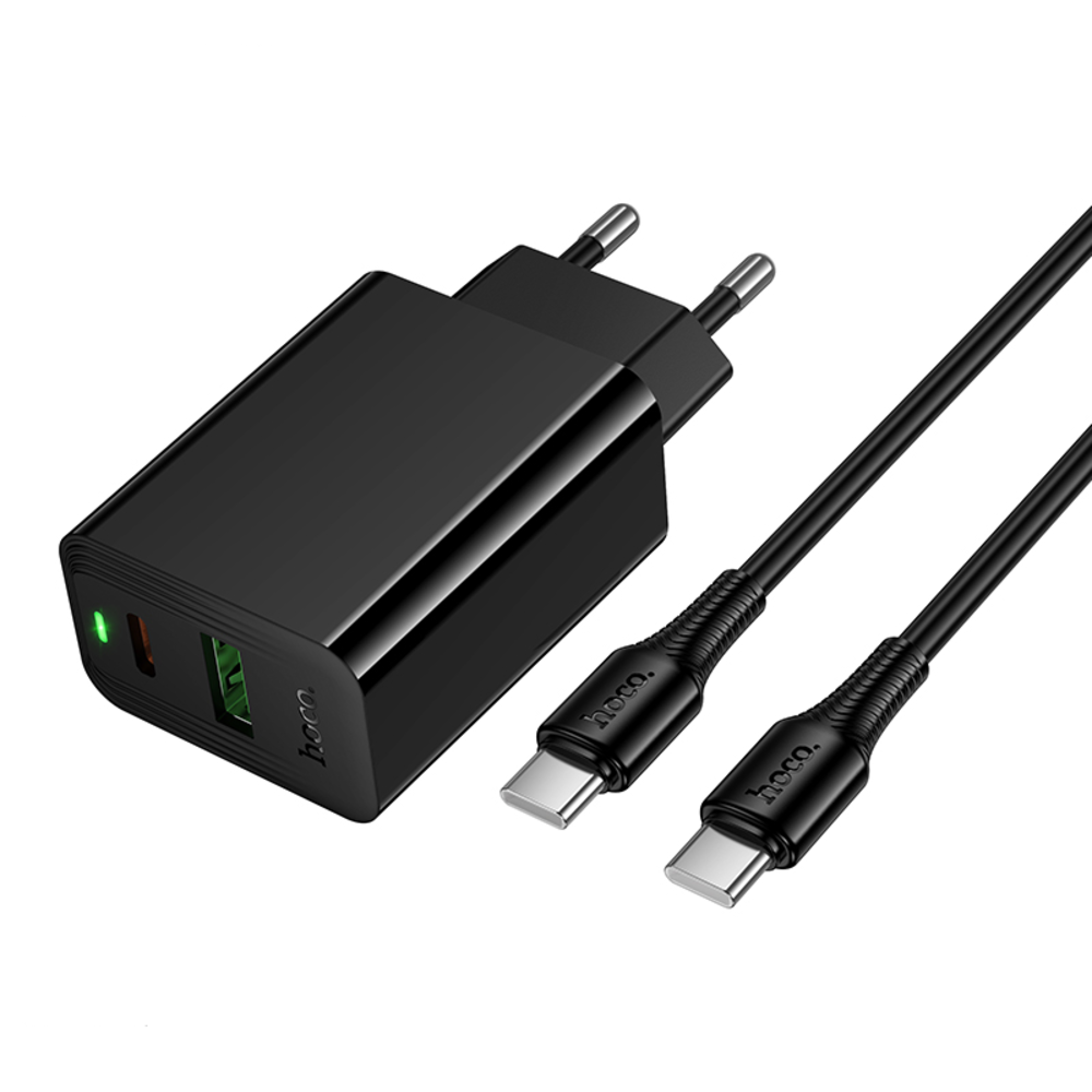 Cargador Hoco CS95 PD30W QC3.0 Cable Tipo C a Tipo C Blanco