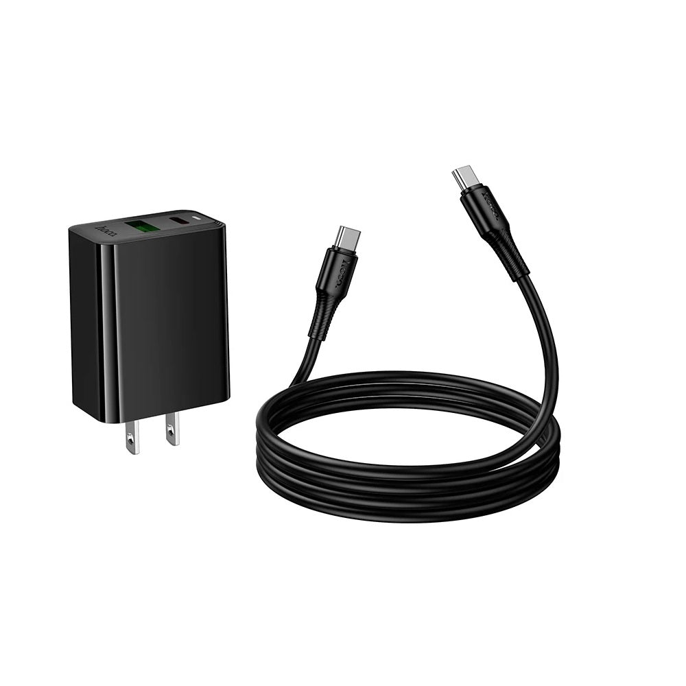 Cargador Cable Hoco CS94 Tipo C a C PD20W QC3.0 Negro