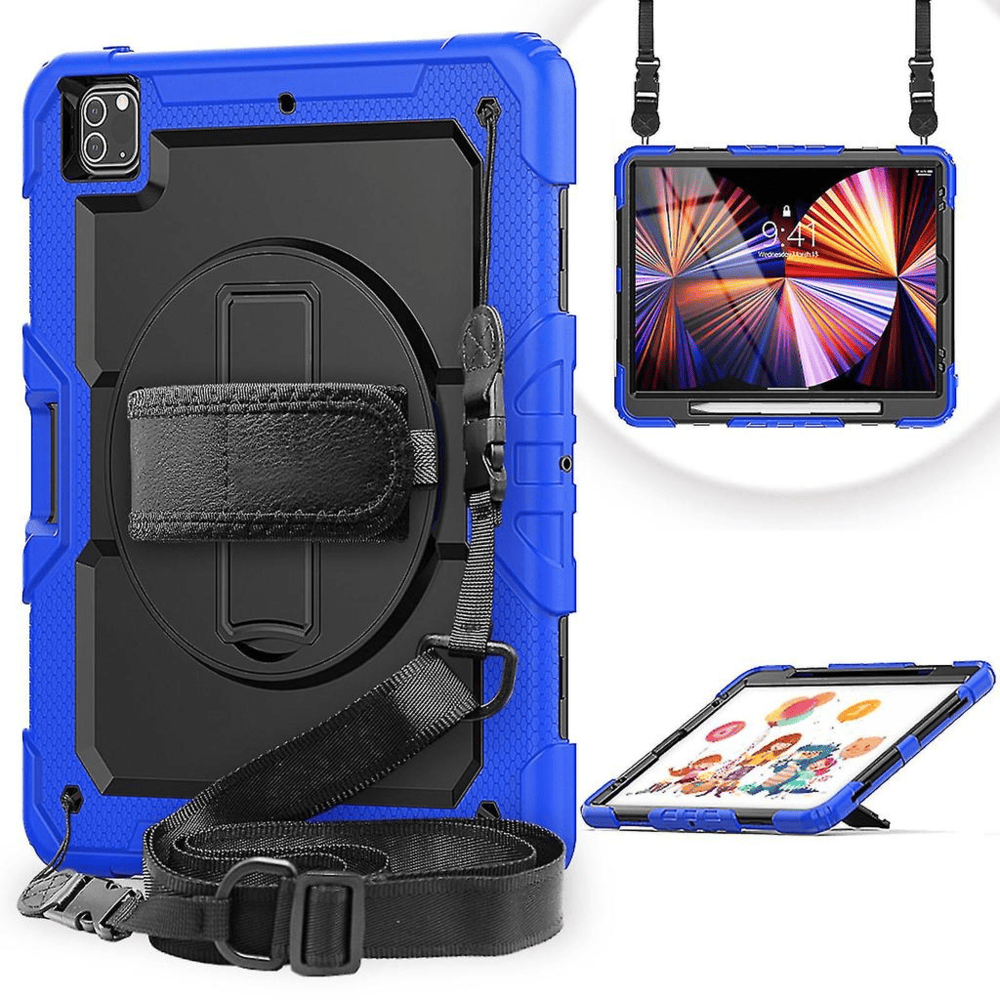 Funda para iPad 6ta Gen 9.7" Rugged Grip 360° Azul