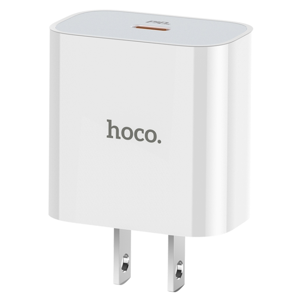 Cargador Hoco C76 Plus Dado Tipo C Carga Rapida 20W Blanco