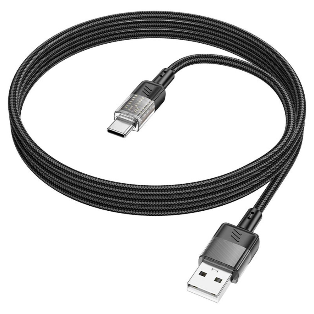 Cable Hoco U129 Spirit USB a Tipo-C Datos Negro