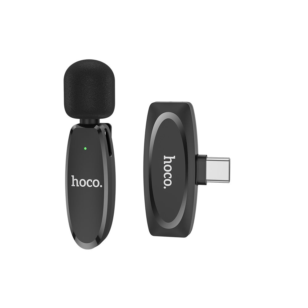 Microfono con Interfaz Tipo C Inalambrico Hoco L15 Negro