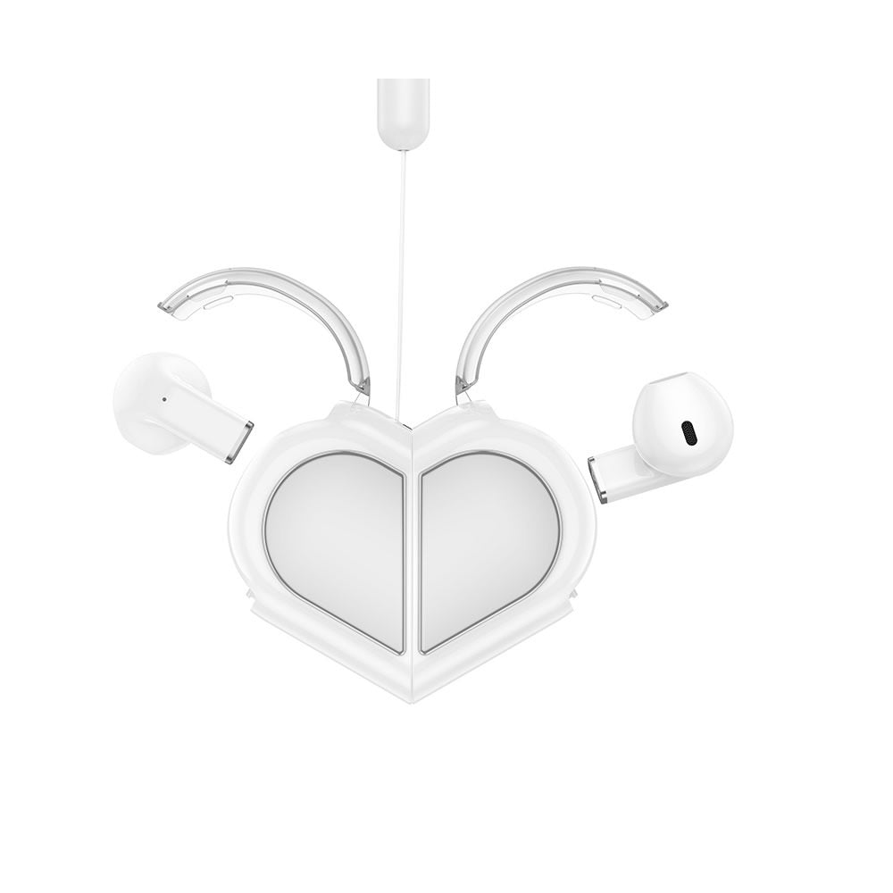 Audífonos Inalambricos Hoco DES39 Bluetooth Corazon Blanco