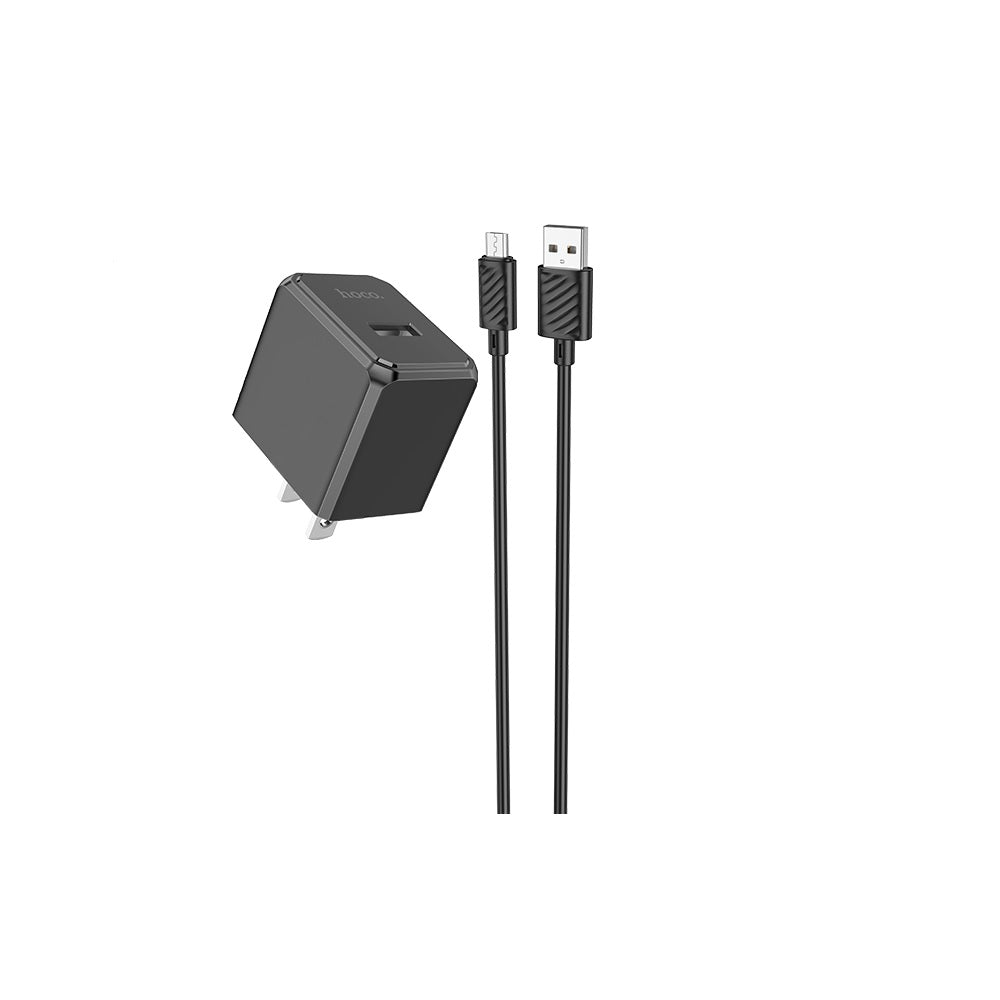 Cargador Pared Hoco CS11 con Cable Micro USB 2A Ocean Negro