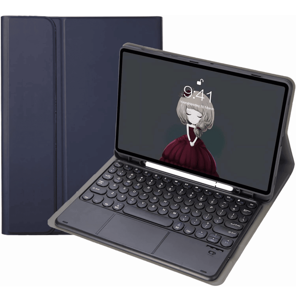 Funda con Teclado Touch para Samsung Tab S9 FE Azul
