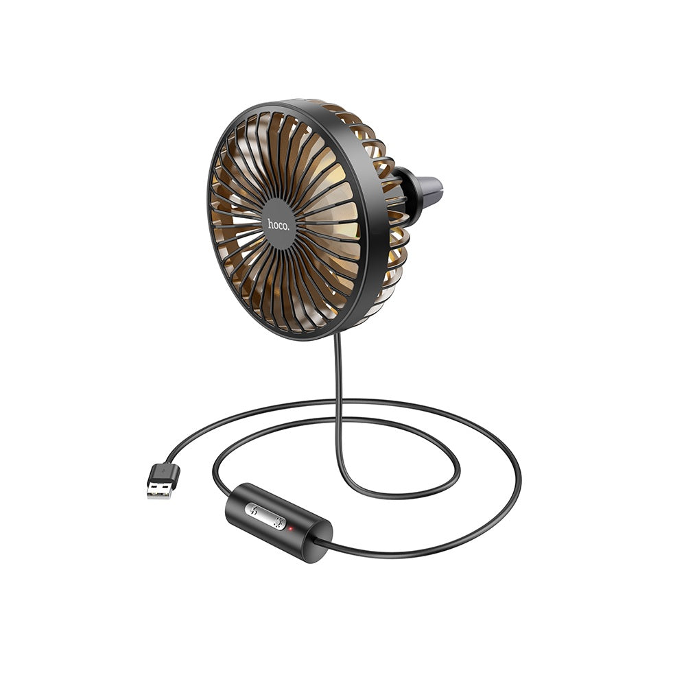 Ventilador Para Auto Con 3 Velocidades Hoco ZP2 Negro