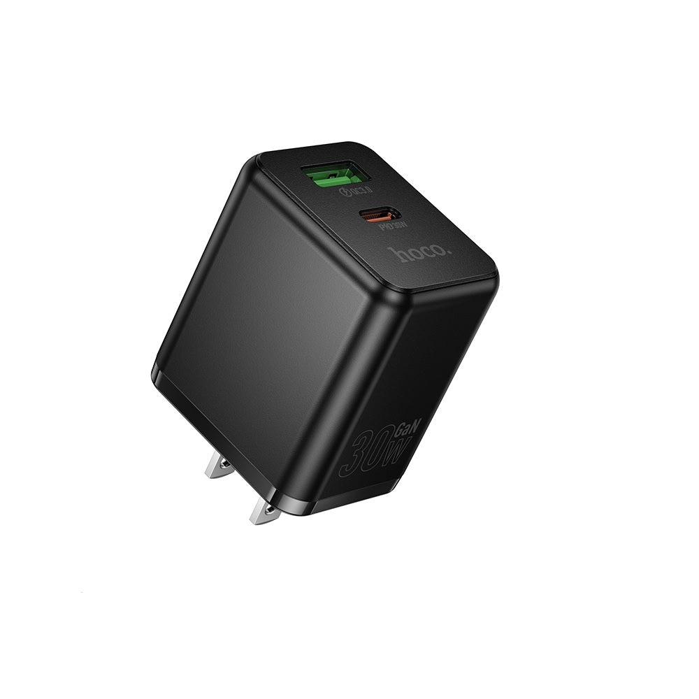 Cargador Hoco C157 Smart Carga Rapida Dual PD30W QC3.0 Negro