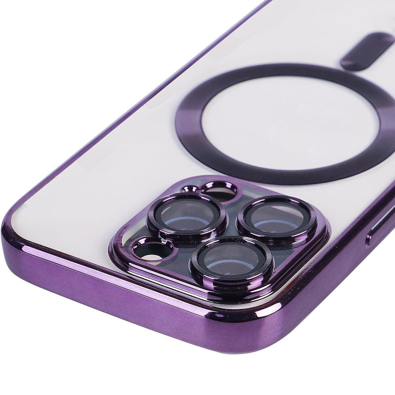 Funda iPhone 12 Pro Magsafe con Protector de Camara Morado