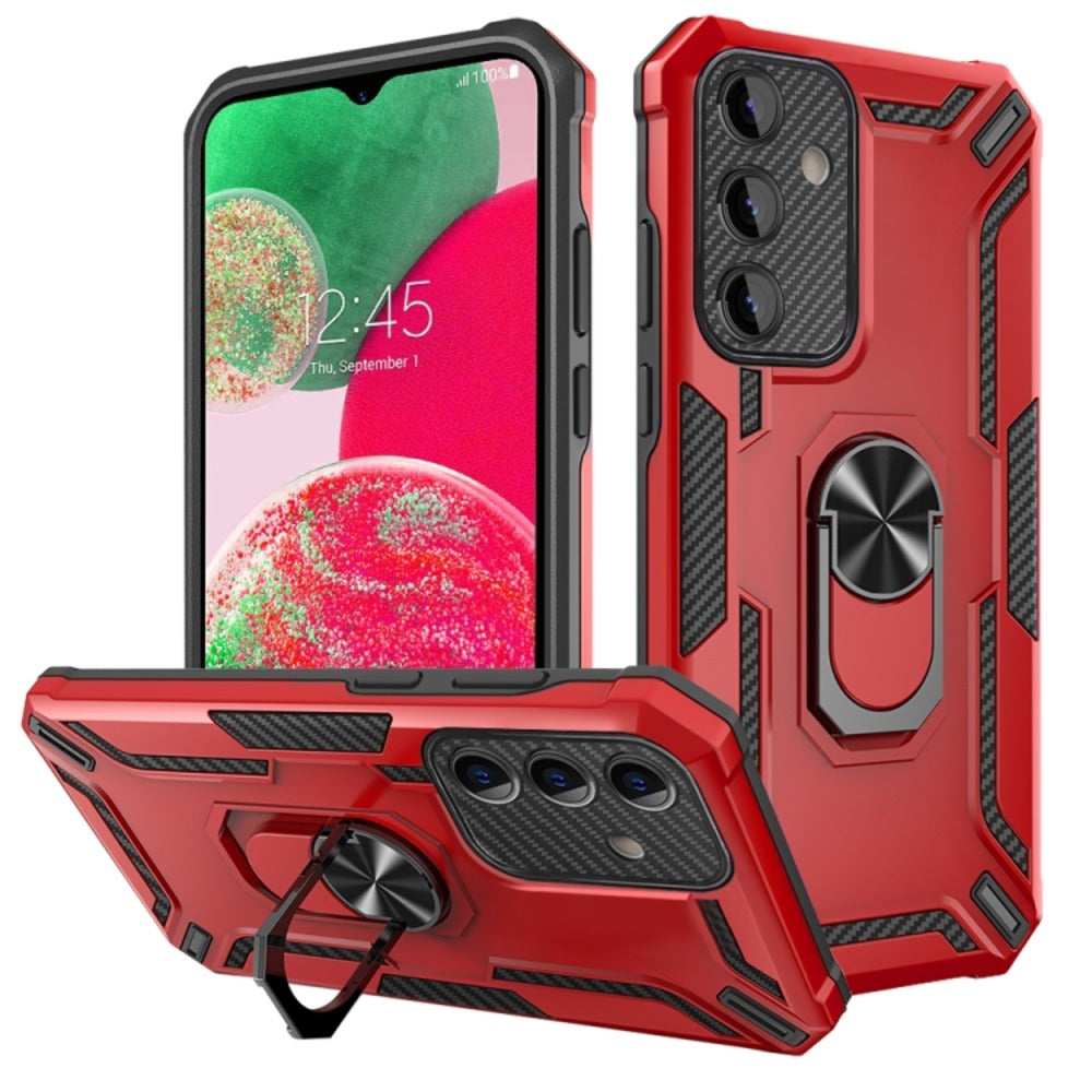 Funda Case para Honor X5C Holder Parante + Anillo Rojo