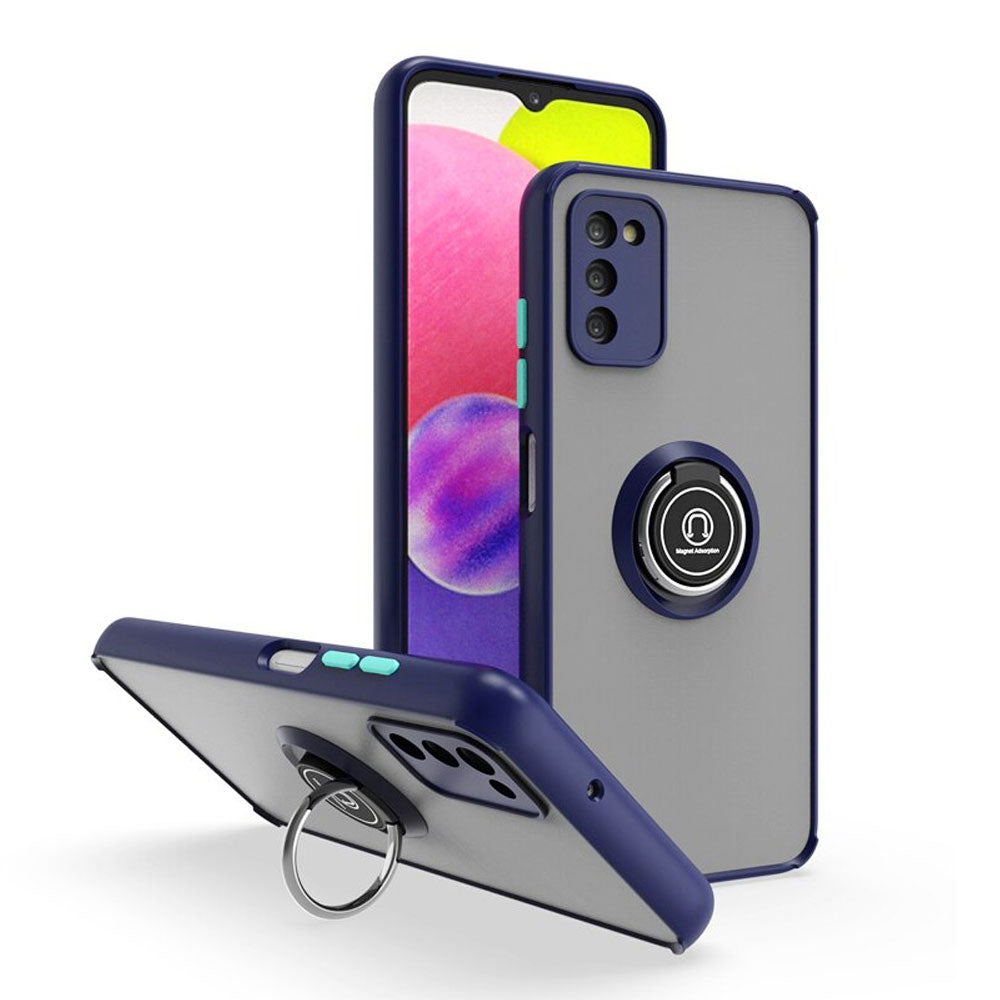 Funda para Samsung S22 Plus Ahumado con Anillo Azul