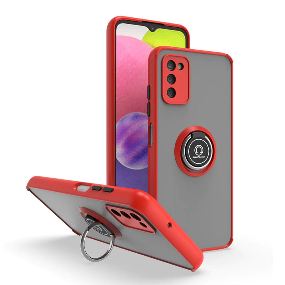 Funda para Samsung S23 Ahumado con Anillo Rojo Antishock