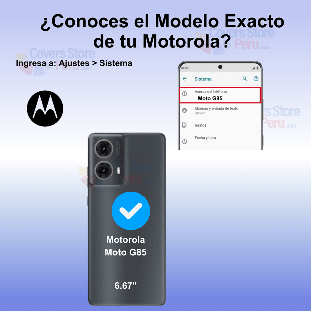 Funda Case para Motorola Moto G85 TPU 100% Transparente