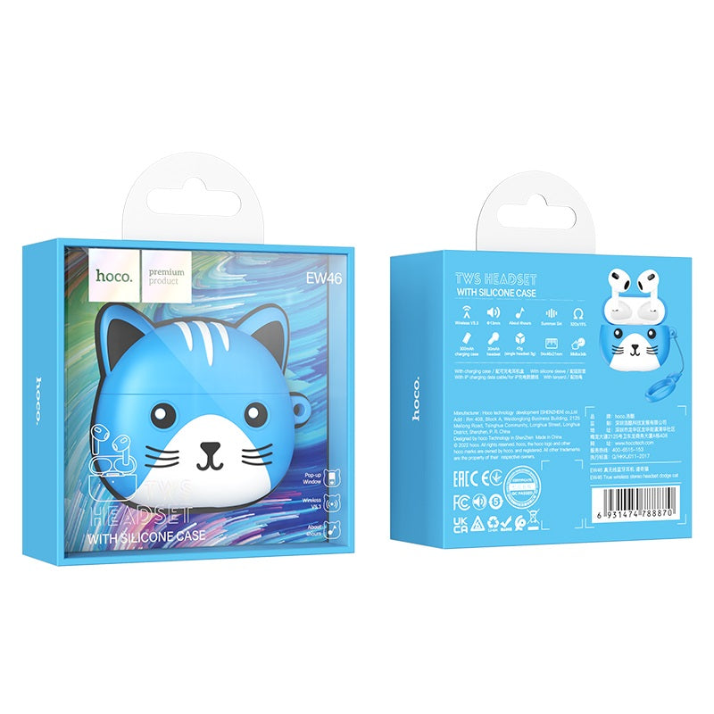 Audífonos Inalambricos Hoco EW46 Bluetooth Stereo Azul