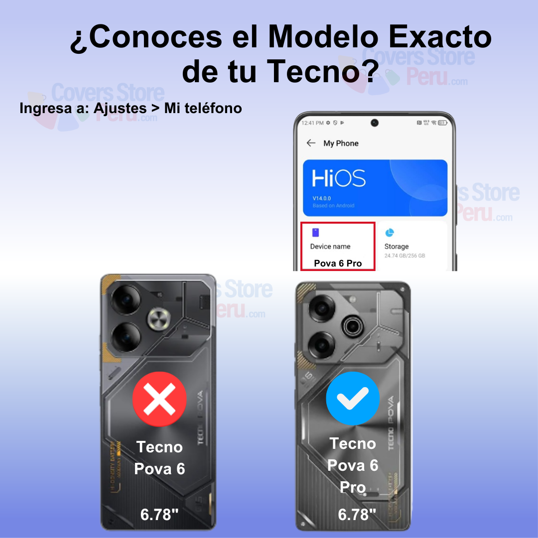 Funda para Tecno Pova 6 Pro Ahumado con Anillo Azul