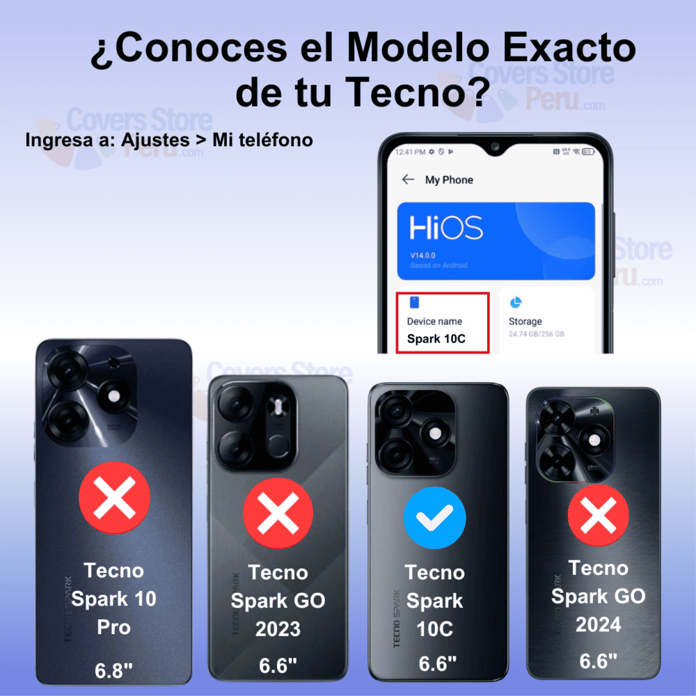 Funda para Tecno Spark 10C Holder Parante + Anillo Rojo