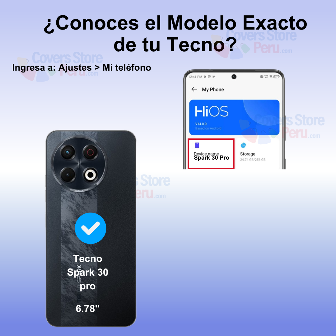 Funda Case para Tecno Spark 30 Pro Anillo Metálico Azul