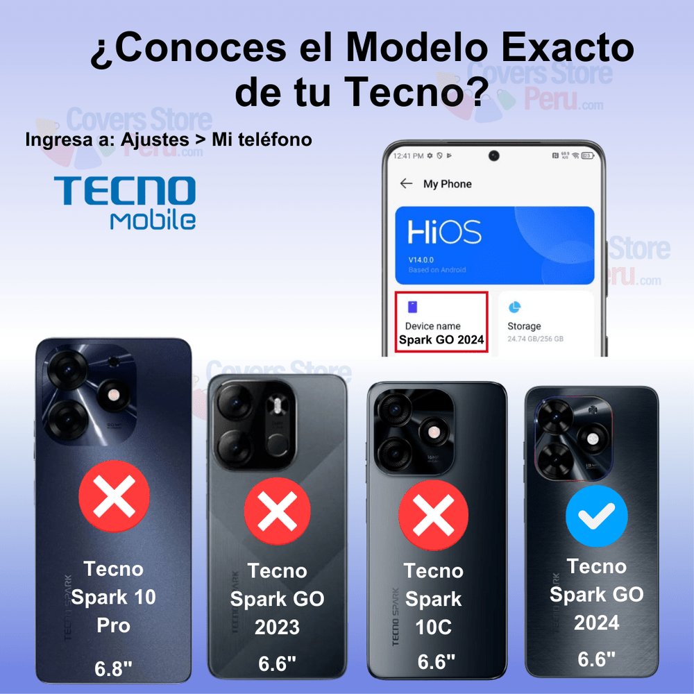 Funda para Tecno Spark Go 2024 Space Original Transparente