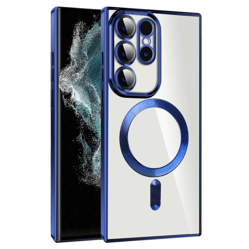 Funda Samsung S22 Ultra Magsafe + Protector de Camara Azul