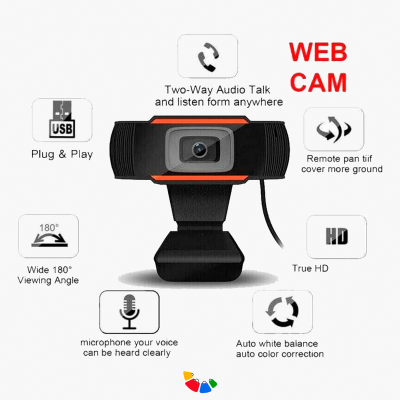 Web Cam HD 720p - Con Micrófono Integrado -  Micronics Othelo