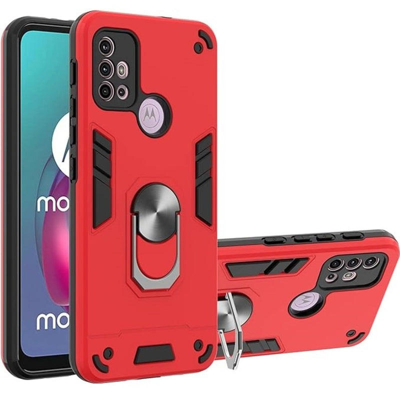 Funda Case para Motorola Moto G20 con Anillo Metálico Rojo