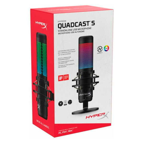 Microfono Independiente HyperX Quadcast S RGB