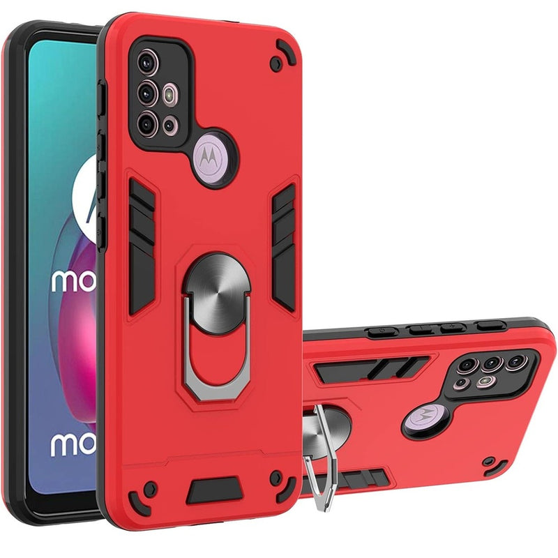 Funda para Motorola Moto G50 5G con Anillo Metálico Rojo