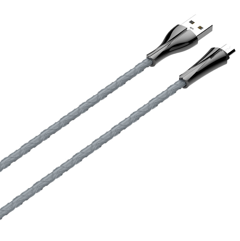 Cable Nylon Trenzado USB a USB-C 2 M LS462- Carga Rápida 2.4 A Fast Charging