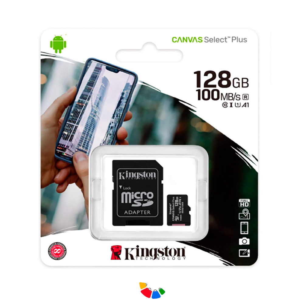 Memoria Kingston Micro SD 128 GB Clase 10 CANVAS Select Plus