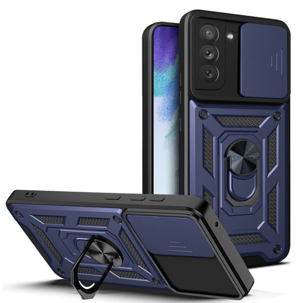 Funda Case para Samsung S23 Ultra Holder Protector Camara Azul