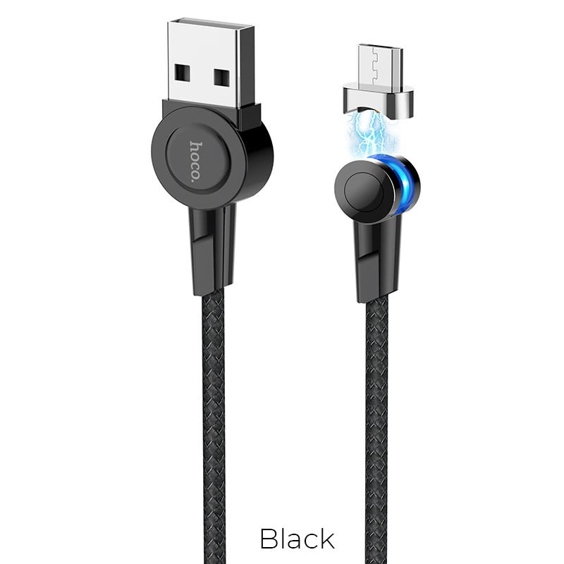 Cable Magnetico USB a Micro USB 1.2m Hoco S8 Negro