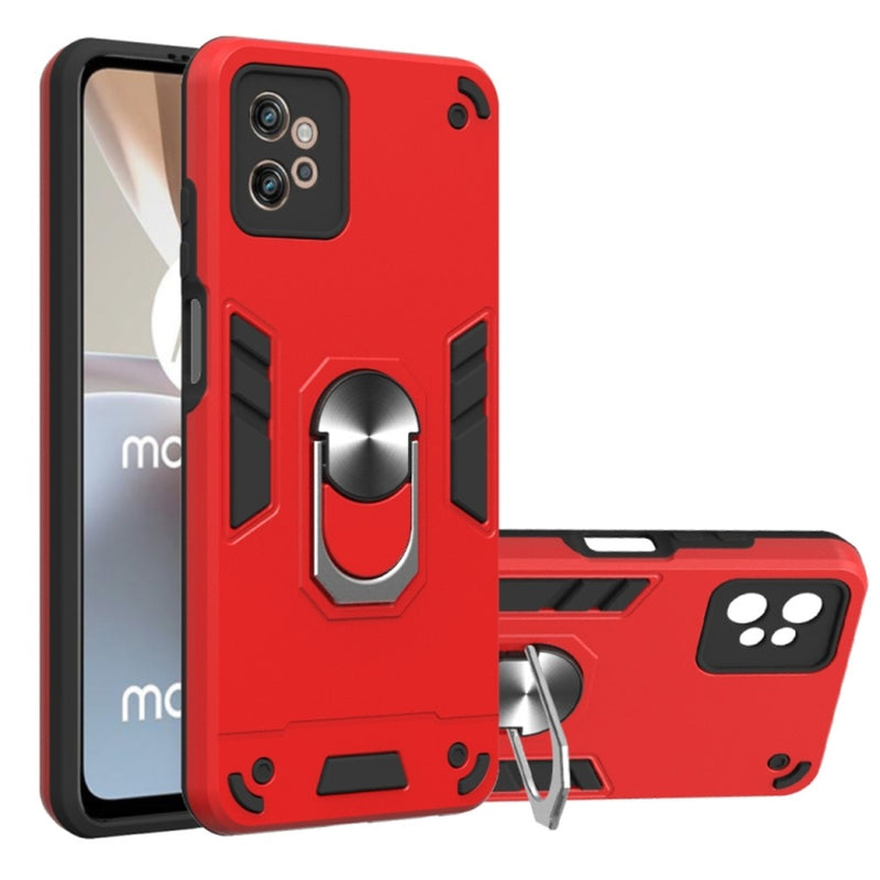 Funda Case para Motorola Moto G32 con Anillo Metálico Rojo