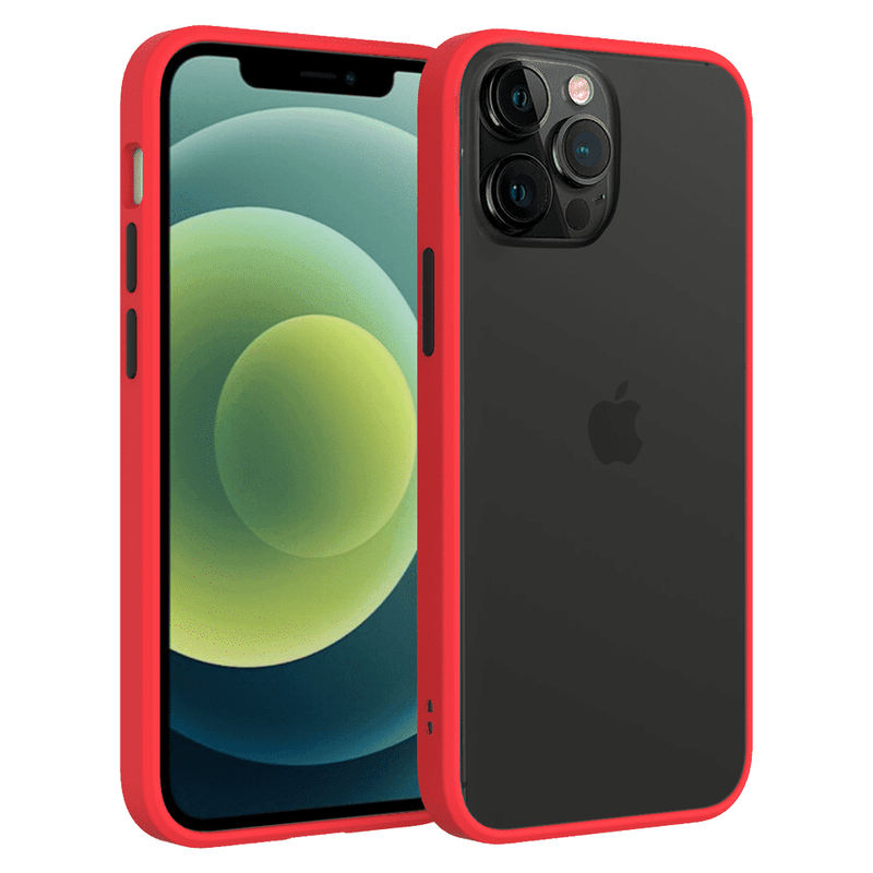 Funda Case de iPhone 12 Pro Max Peach Garden Rojo Antishock