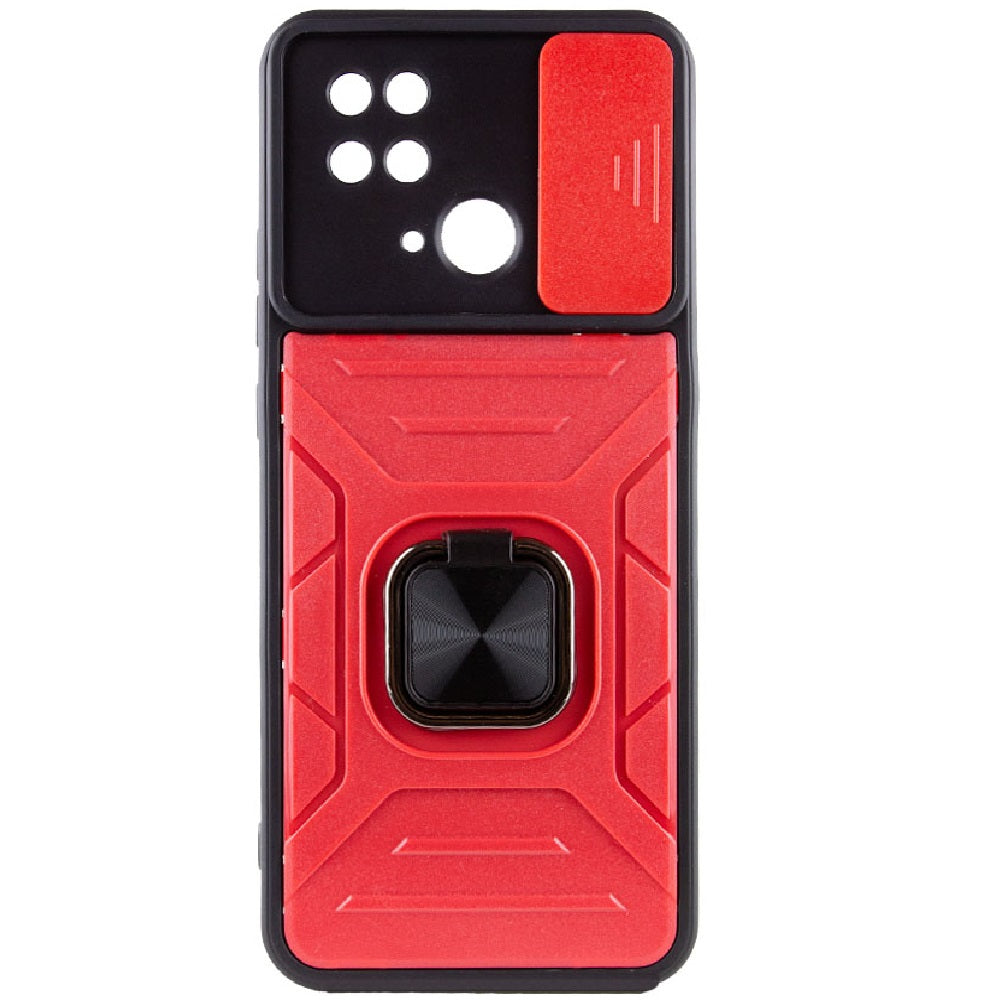 Funda para Xiaomi Redmi 10C Robot Rojo con Aro y Protector