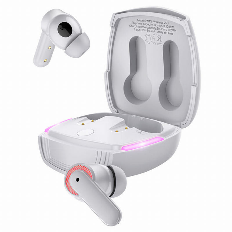 Audífonos Bluetooth V5,1 Gamers Hoco EW13 Blanco Wireless