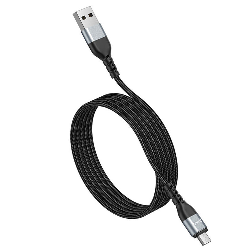 Cable USB A Micro USB V8 1.2m Hoco U96 Negro De Calidad