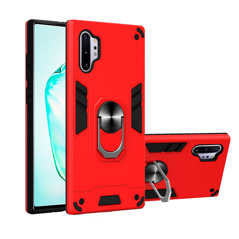 Funda de Xiaomi Redmi Note 10 Pro 4G Anillo Metálico Rojo