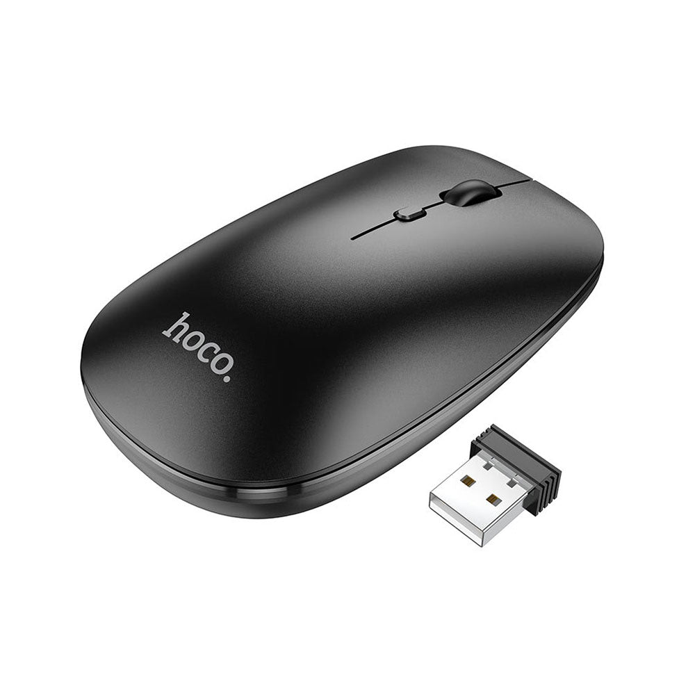 Mouse para PC Inalámbrico Modo dual 2.4 G Hoco GM15 Negro